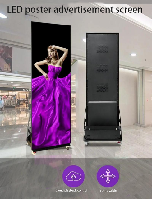 Poster Led Screen Full-color LED Display Foldable Display for Advertising Display Foldable Led Poster Screen