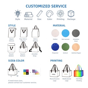 Bolsa Térmica Aislada de Tela No Tejida para Entrega de Comestibles Huahao, Bolsa Térmica Aislada para Alimentos, para Helados y Pasteles - Product Image 2