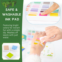 Tampon encreur personnalisé 12 couleurs pour peinture au doigt pour enfants, peinture par points au doigt avec cartes et albums de peinture à pigments intégrés, échantillon gratuit