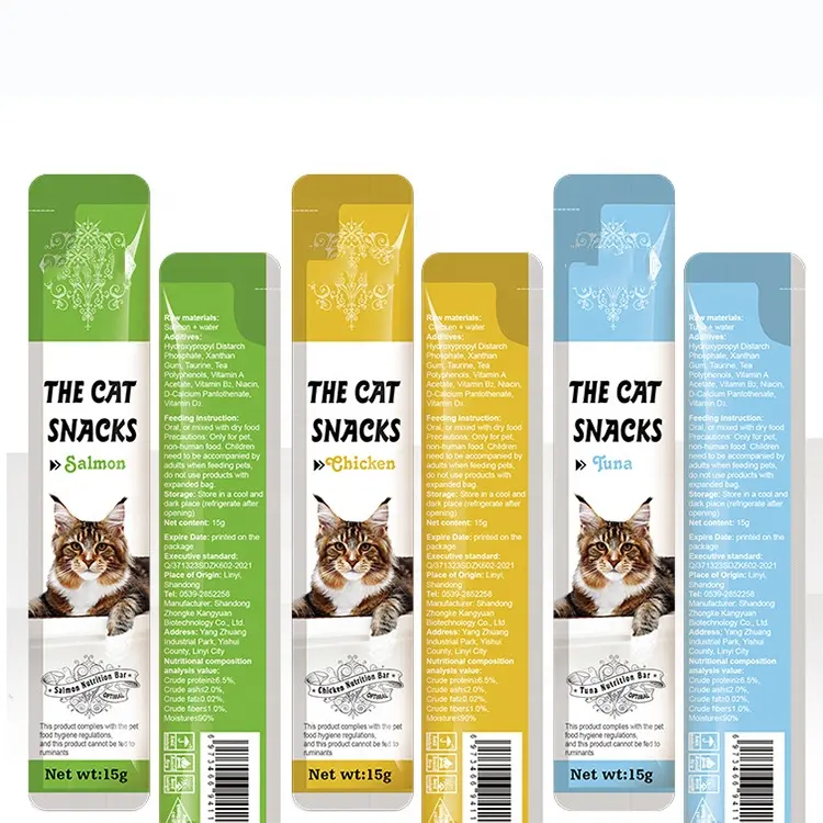 Oem ODM bán buôn mèo Dải vật nuôi xử lý chất lỏng ướt thực phẩm cho bé mèo chất béo tóc má mèo dính