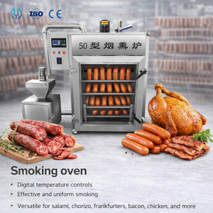 Ahumador Eléctrico Vertical de Alta Calidad de 250 kg para Salchichas, Tocino, Carne, Pescado, Pollo y <span class=keywords><strong>Pavo</strong></span> - Product Image 1