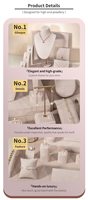 Ensembles de présentoirs à bijoux de luxe personnalisés, présentoirs à bijoux pour boutique de détail, vitrine en métal