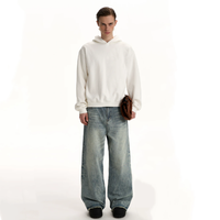 Sweat à capuche oversize de style tendance en coton 100% de haute qualité avec broderie 3D et transfert thermique, couleur unie, logo personnalisé OEM pour hommes