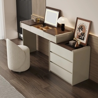 Nouveau modèle 2026 – Coiffeuse compacte en bois massif de style italien avec miroir durable pour chambre et hôtel