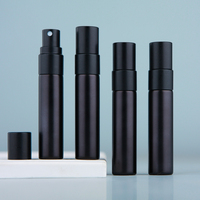 Flacons de parfum en verre SUMEEAR noir mat 5ml 10ml, rechargeables, avec atomiseur, pour échantillons de parfum, logo personnalisé