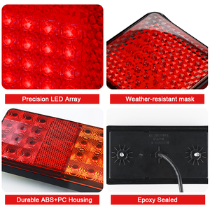 Luz indicadora de freno trasera LED con aprobación CCC ECE, 12V 24V, con reflector retro, universal para camiones, remolques y <span class=keywords><strong>flotas</strong></span>, de repuesto. - Product Image 5