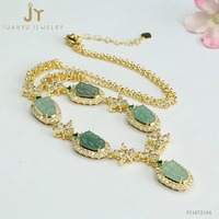 Collier en jadéite de haute qualité, forme de feuille, collier en jade du Myanmar pour femmes, collier en jade naturel de Birmanie sculpté à la main