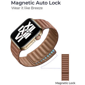 <span class=keywords><strong>Correa</strong></span> de reloj ajustable de cuero con enlace magnético <span class=keywords><strong>para</strong></span> <span class=keywords><strong>Apple</strong></span> <span class=keywords><strong>Watch</strong></span> <span class=keywords><strong>Ultra</strong></span> de 49 mm, banda <span class=keywords><strong>para</strong></span> iWatch SE Series 8 7 de 41 m - Product Image 3
