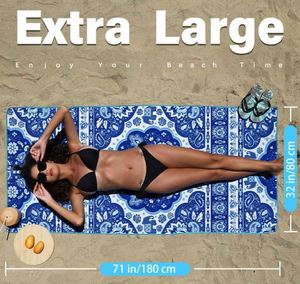 Custom Oversized Sublimation Towels Microfiber Sand Free Pocket Quick Dry Beach Towel With Zipper - Product Image 3