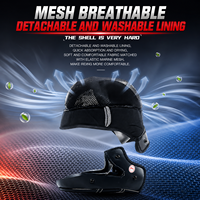 Casque de moto intégral blanc classique avec visière solaire intégrée pour adultes, équipement de protection vintage pour motards Cafe Racer Cruiser
