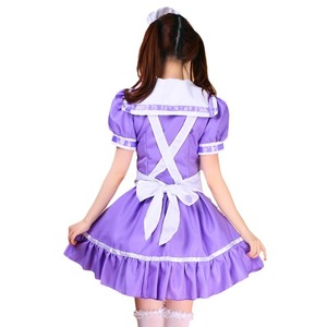 Anime Maid Outfit Black And Purple Polyester Dress Cosplay Costume For Stage Use - Product Image 5