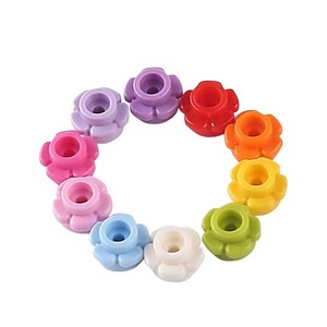 (100 Pieces/bag)(NO.24866) Compatible Green Plant Leaves Pandatoys Block for Diy Toys Round 1 X 1 with Flower <strong>Edge</strong> Blocks <strong>Bricks</strong> - Product Image 6