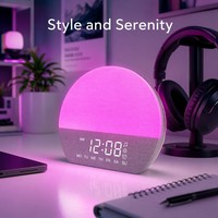Réveil numérique analogique avec machine à bruit blanc pour le sommeil et la lumière de réveil – Qualité certifiée de qualité industrielle