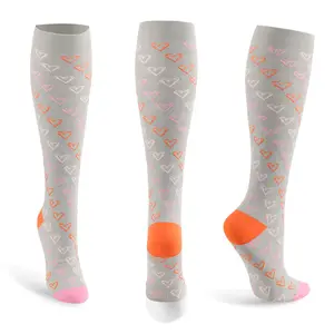 2021 Fashion Custom Colorful Medical Nursing Nurse Compression Socks Woman Cotton Socks