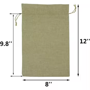 Pochette en toile de jute avec cordon de serrage pour cadeaux de mariage, bijoux, bonbons, étiquettes DIY - Product Image 3