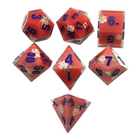 Combinaison de course à Angle droit de résine de dés polyédriques de Cube multi-faces direct d'usine pour les jeux de Table d'impression multicolores irréguliers