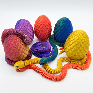Huevo <span class=keywords><strong>de</strong></span> Víbora <span class=keywords><strong>de</strong></span> Pascua Impreso en 3D Personalizado, Juguete Decorativo Antiestrés para Niños y Niñas, Regalo Novedoso - Product Image 1