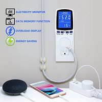 Compteur de puissance à affichage 7 modes amélioré Moniteur d'utilisation électrique domestique Rétroéclairage Protection contre les surcharges Testeur de mise à mort pour compteurs d'énergie