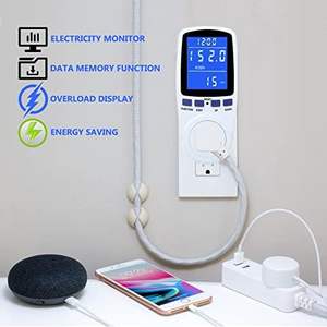 Medidor de potencia con pantalla de 7 modos mejorado, Monitor de uso eléctrico para el hogar, retroiluminación, protección contra sobrecarga, probador de muerte para medidores de energía - Product Image 3