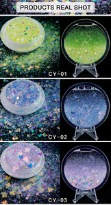 Paillettes en vrac personnalisées en forme d'étoile, de lune, de feuille et de lettres, à paillettes irrégulières et épaisses pour la résine, les gobelets, l'artisanat et les sapins de Noël - Product Image 5