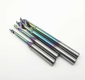 Fraise à bout en carbure pour fraisage CNC 2025, pour aluminium, acrylique, PVC, colorée, à une seule dent, fraise à bout pour circuits imprimés, revêtement Altin, ODM, OEM, coupe à denture - Product Image 4