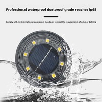 Projecteur LED Solaire Extérieur IP68 Étanche Certifié ROHS à Encastrer pour Jardin, Pelouse et Décoration de Chemin