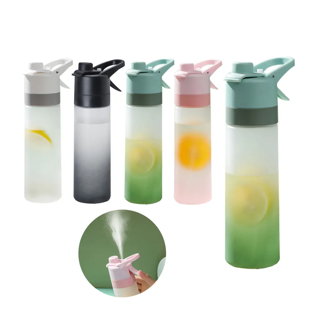 Beauchy 2023 spor su şişesi içme fincan açık yaratıcı sis sprey taşınabilir içme fincan plastik şişe bisiklet için