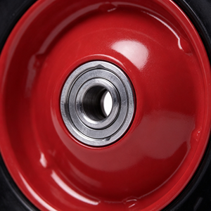 6 Inch Solid Rubber Wheel 6x1.5 Red Steel Rim Small Wheel for Hand Truck <b>Trolley</b> Cart - Product Image 5