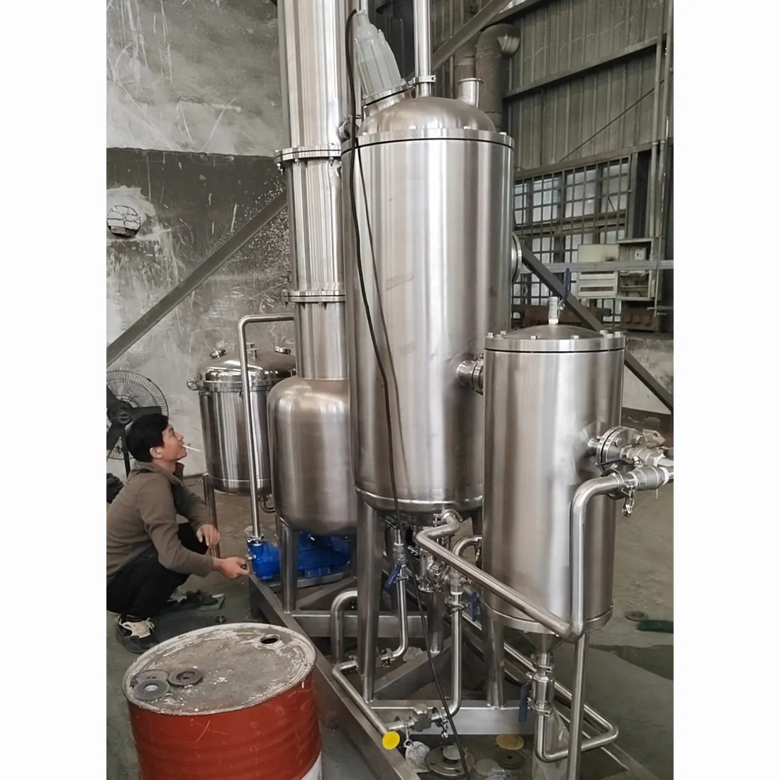 Customized Laboratory Extraction And Concentration Equipment Coconut Milk Single Effect Evaporation Concentrator
