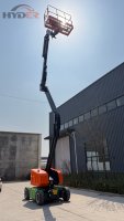Plateforme élévatrice verticale de 9 m en acier inoxydable, entraînement électrique hydraulique, rotation de la plateforme tournante à 345°