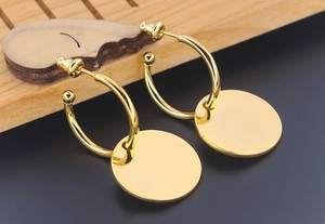 Boucles <span class=keywords><strong>d</strong></span>'oreilles chirurgicales en acier inoxydable, couleur or rose, tendance, 1 pièce - Product Image 6
