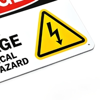 Panneau d'avertissement haute tension en aluminium personnalisé de haute qualité, signalisation de danger de choc électrique, panneau de sécurité industriel, panneau de précaution