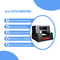 Refinecolor A3 Imprimante DTG XP600 Machine d'impression à jet d'encre pour t-shirt Imprimante pour t-shirt Imprimante directe sur vêtement