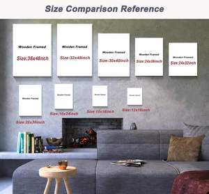 Looife invierno lienzo pared arte 30x20 pulgadas Nochebuena Santa pintura estirada enmarcada listo colgar Navidad figurita Juguetes - Product Image 6