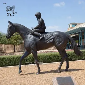 รูปปั้นม้าทองแดงรูปปั้นม้าแข่งม้ารูปปั้นม้าทองแดงตกแต่งสวนกลางแจ้งขนาดเท่าของจริง