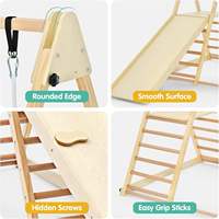 Chaise à bascule en bois personnalisée pour enfants à l'intérieur de la jungle gym cadre d'escalade Montessori meubles d'escalade