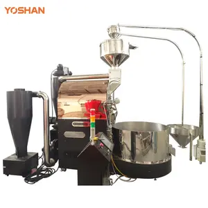 Full Set Plc Coffee Roasting Gas 200kg Coffee Roaster Machine and Feeder 300 Kilos Hora Commercial Coffee Roasters for Sale