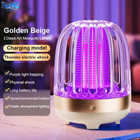 Piège à insectes LED UV anti-moustiques, lampe tue-insectes IP65, lumière bleue écologique à intensité variable, batterie incluse pour le camping