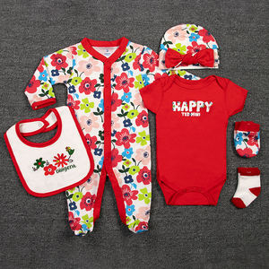 Set di abbigliamento <span class=keywords><strong>neonato</strong></span> Design simpatico cartone animato 100% <span class=keywords><strong>cotone</strong></span> tute per bambini per ragazzi e ragazze fascia di età 3-9 mesi per la stagione primaverile - Product Image 5
