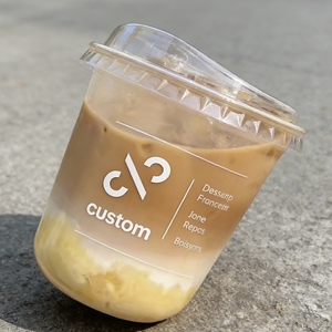 Gobelets jetables transparents à double paroi en PET de 16 oz, 20 oz, 25 oz pour café à emporter, avec fond arrondi, pour l'extérieur - Product Image 3