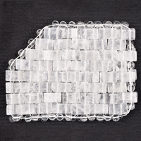 Masque pour les yeux en cristal de quartz blanc pur naturel, anti-rides, rafraîchissant, recyclable, pour le traitement du visage, beauté du visage
