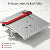 Table de scie sauteuse simple et robuste en acier galvanisé, précision optimale, garantie 1 an, guide de coupe réglable, surface de travail 32x30cm