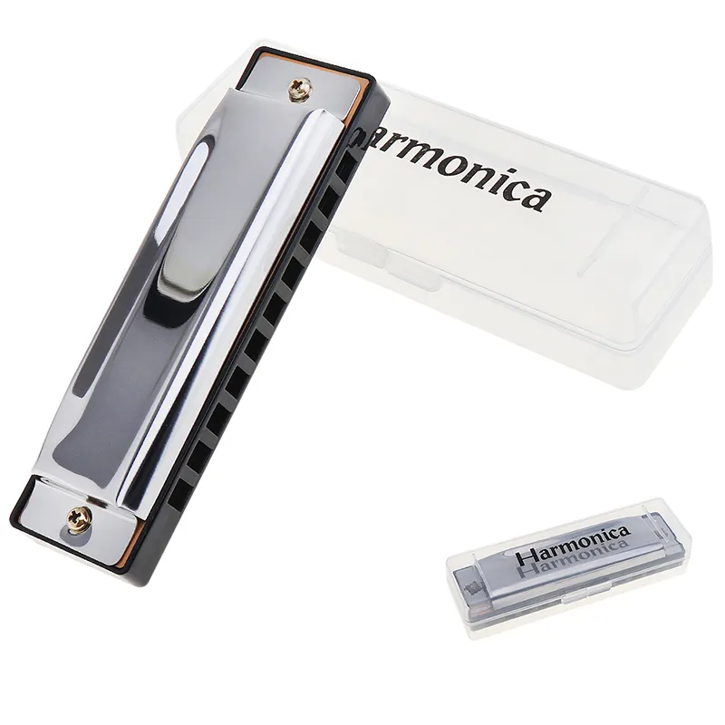10 Holes Blues Harmonica Musical Instrument Stainless Steel Mouth Organ for Children Gifts