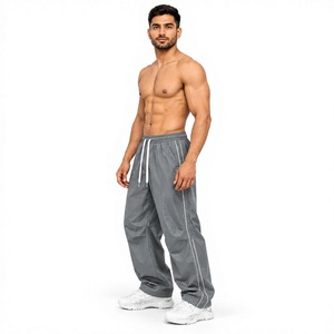 New 2026 Custom Windbreaker Polyester Pants Baggy Drawstring Lightweight Pants Windbreaker Casual Windbreaker <b>Trousers</b> for Men - Product Image 1