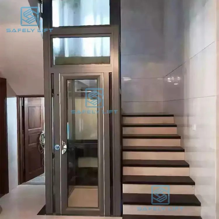 SAFELY Mini Home Lift Without Machine Room Cottage Elevator Villa Hydraulic Elevator
