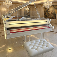 Source Factory High-End Customization Popular Multi-Size Crystal Piano High Performance Luxury Transparent Crystal Grand Piano