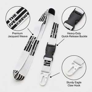 Porte-badge d'identification personnalisé avec logo pour équipe de scène de concert, lanières durables en polyester avec porte-clés et boucle à dégagement rapide - Product Image 2