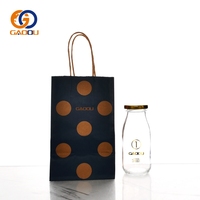 Botol Kaca Bulat Kosong 12oz 350ml 360ml untuk Saus Cabai, Saus Tomat, Minuman, Jus, Wadah Minuman dengan Tutup Sekrup