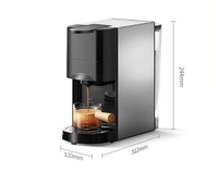 Machine à café à capsules entièrement automatique en acier inoxydable, 20 bars de pression, auto-nettoyante, contrôle numérique, 1450W, logo personnalisé, hôtel