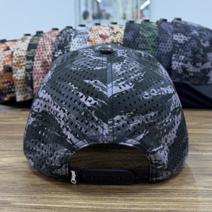 Custom Logo Golf <b>Cap</b> Factory OEM ODM Private Label 5-Panel Waterproof Dark <b>Camo</b> Snapback Hat Perforated Breathable for Brands - Product Image 3